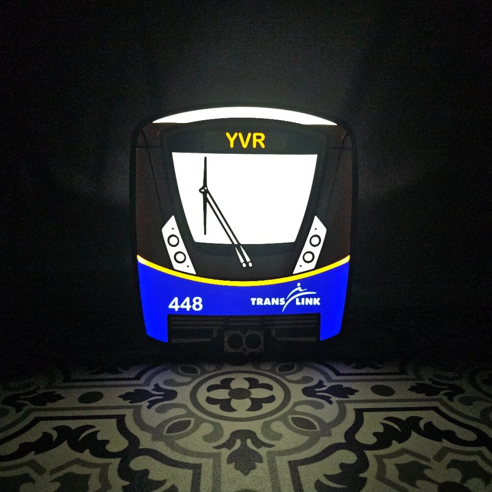 Vancouver Skytrain LED Lightbox Sign - 3D Printed Decor